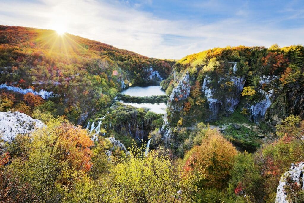 National parks in Croatia with a boat